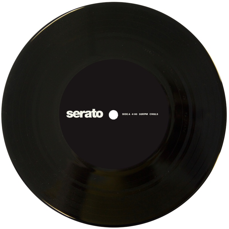Serato SCV-PS-BLK-7S 7” Serato Control Vinyl, Black, Pair