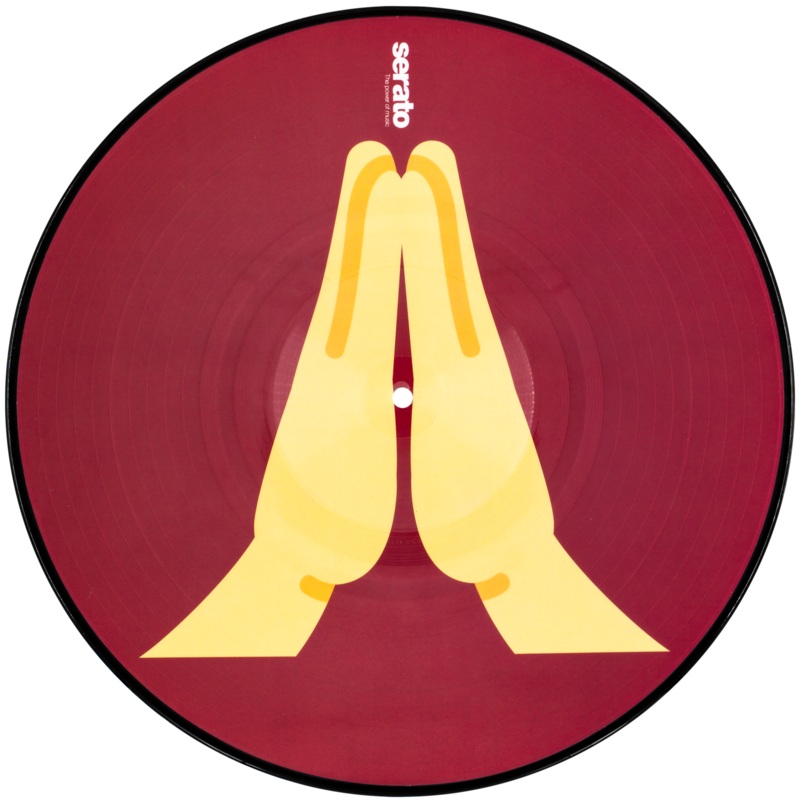 Serato SCV-PS-EMJ-1 12 Serato Control Vinyl, Emoji #1: Pray/Rasied Hand, Pair