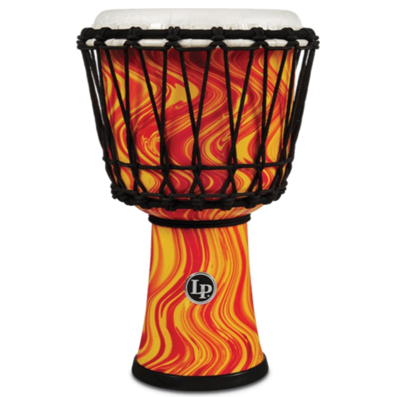 LP LP1607OM 7 Rope Circle Djembe Orange Marble