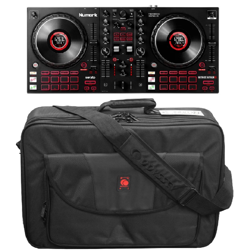 Numark MIXTRACKPLATFX 4-Deck DJ Controller & BRLDIGITALXLE Soft Case Bundle