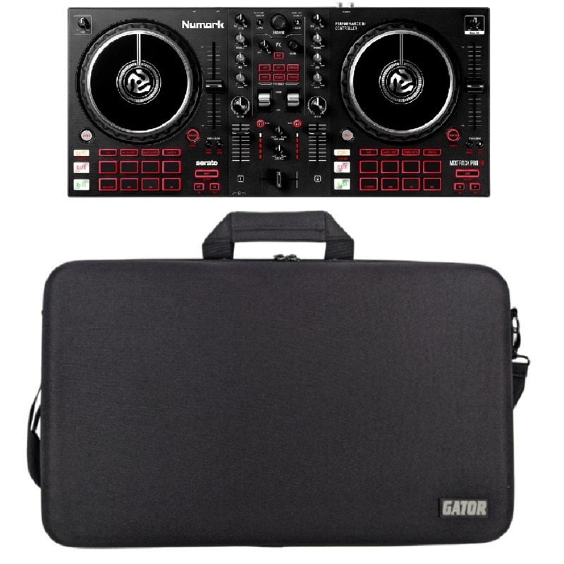 Numark MIXTRACKPROFX DJ Controller & GU-EVA-2314-3 Soft Case Bundle