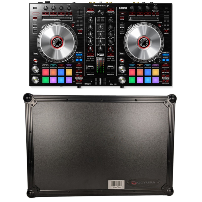 Pioneer DDJ-SR2 Portable controller for Serato DJ Pro & FZGSPIDDJSR2BL Hard Case Bundle