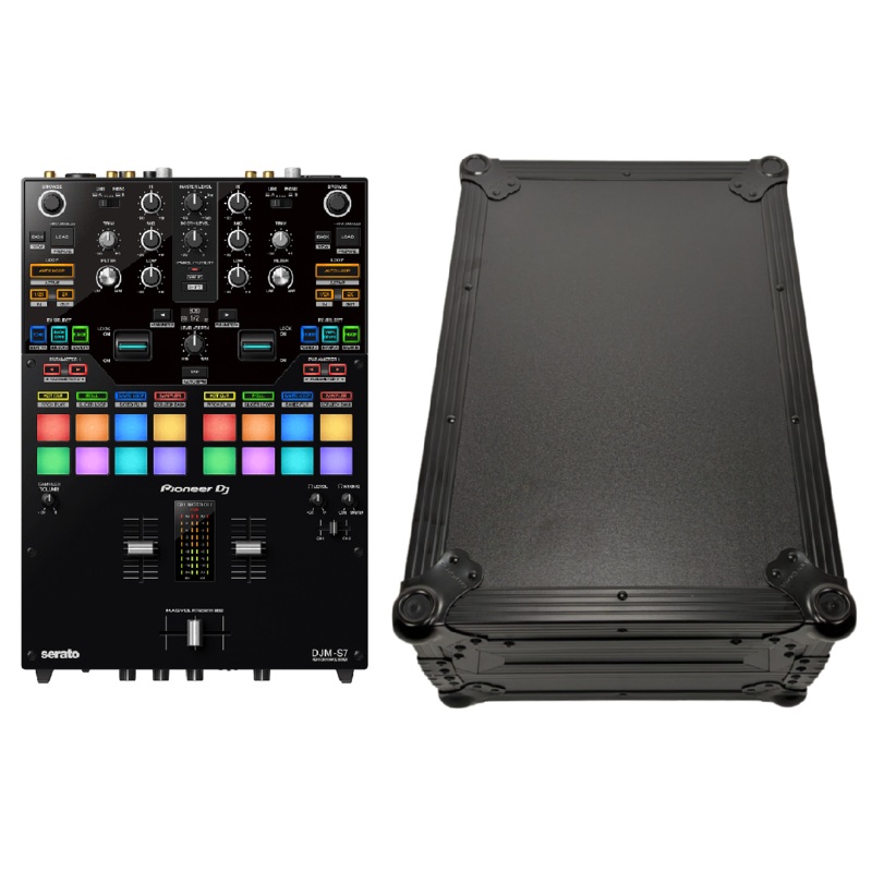 Pioneer DJM-S7 Scratch Style DJ Mixer & FZ10MIXBL Hard Case Bundle