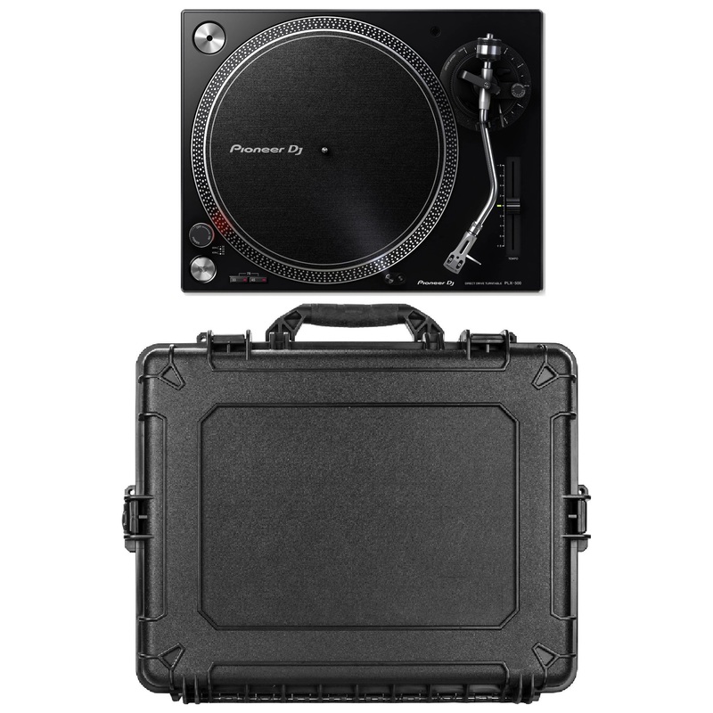PLX-500-K High-Torque, Direct Drive Turntable & VU1200 Hard Case Bundle