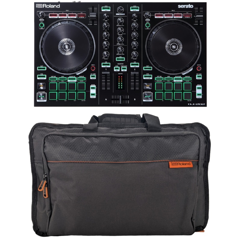 Roland DJ-202 DJ Controller and CB-BDJ202 Soft Case Bundle