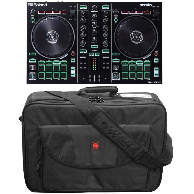Roland DJ-202 DJ Controller & BRLDIGITALXLE Soft Bag Bundle