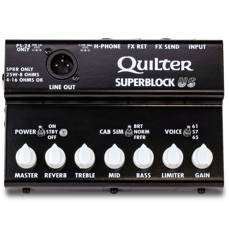 Quilter SUPERBLOCK-US 25w Pedal Amp w/ US Amp Voicing, Cab Sim, Effects Loop, XLR Out