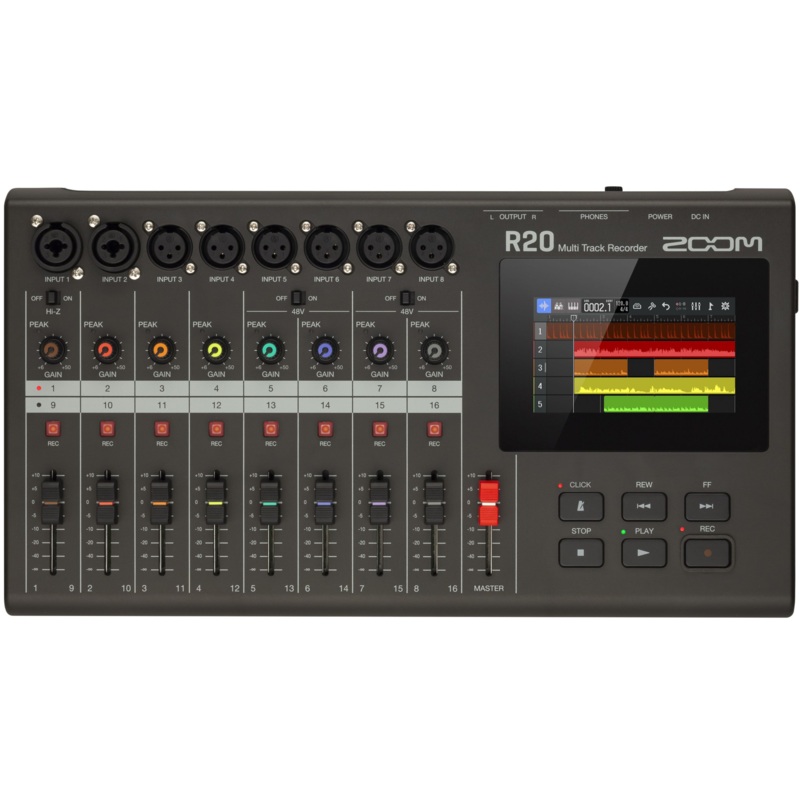 Zoom R20 16-Track, 8-Channel Recorder and Audio Interface w/ Touchscreen