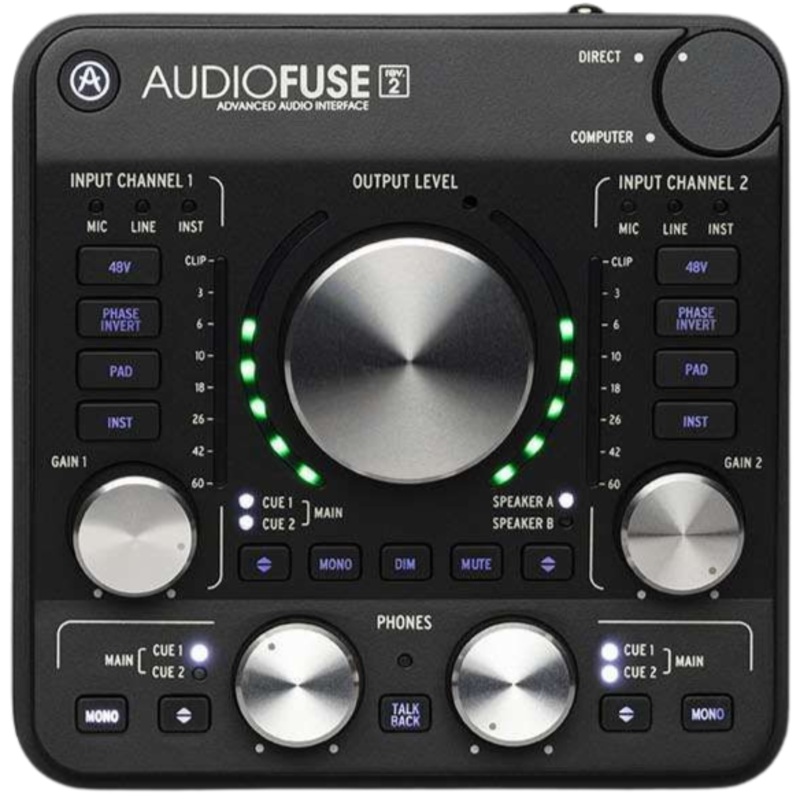 Arturia AUDIOFUSE Rev2 Compact Audio Interface, Black