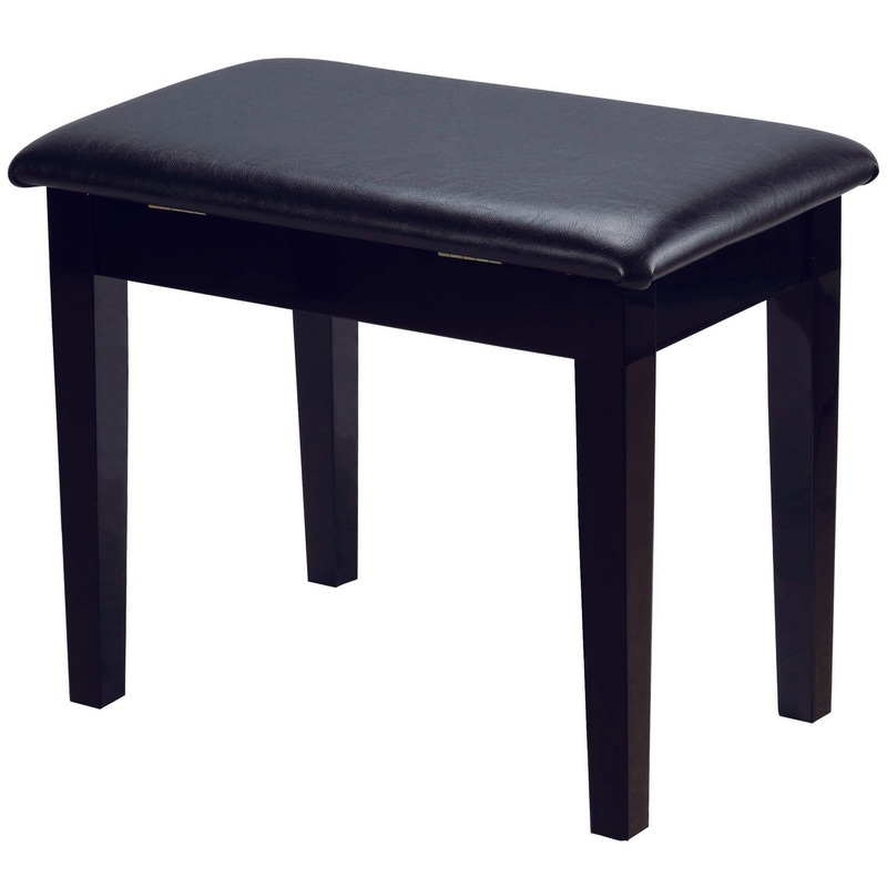 HY-PJ008 Piano Bench w/ Storage, Black