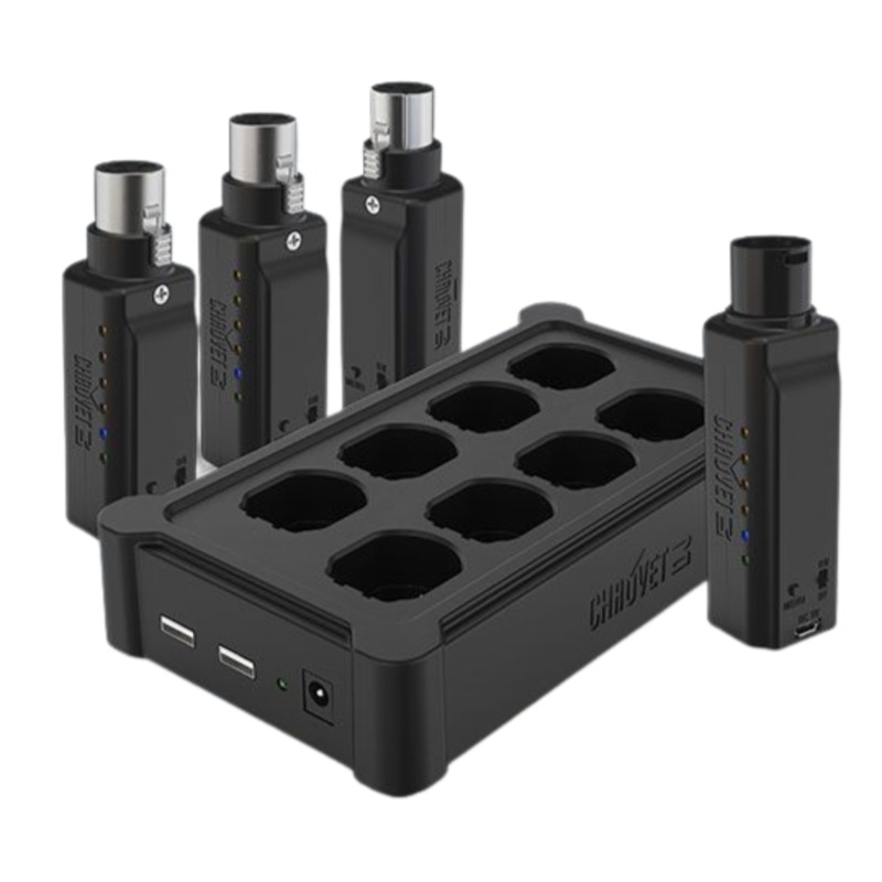 Chauvet DFIXLRPACK D-Fi XLR Pack w/ 1 Tx, 3 Rx, and Charger