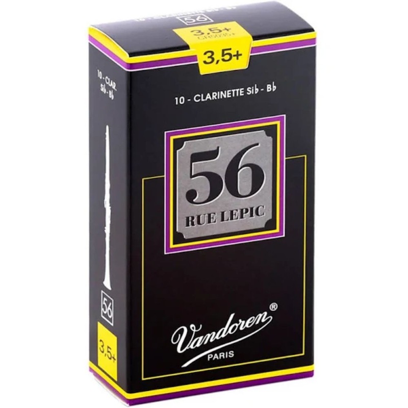 Vandoren CR5035+ 56 Rue Lepic Bb Clarinet Reeds – Strength 3.5+ (Box of 10)