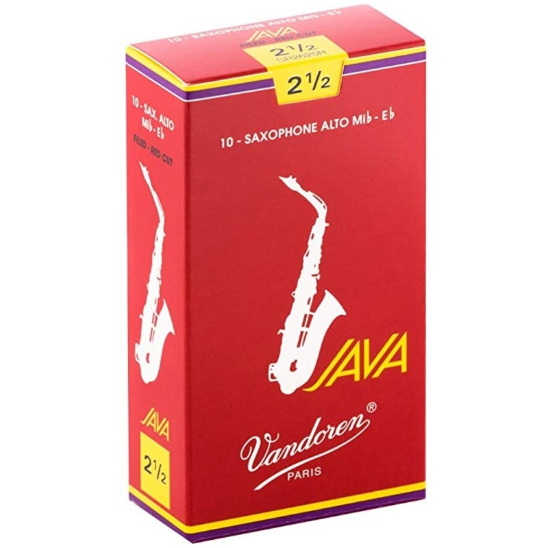 Vandoren SR2625R Java Red Alto Sax Reeds #2.5 – Box of 10