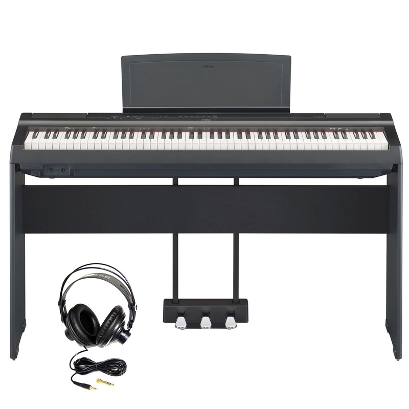 Yamaha P125AB Digital Piano Bundle, Black