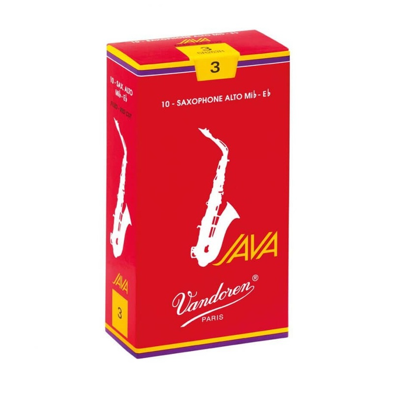 Vandoren SR263R Java Red Alto Sax Reeds #3 – Box of 10