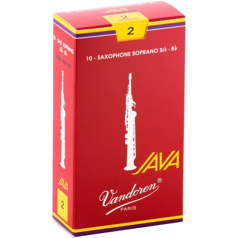 Vandoren SR302R Soprano Sax Java Red Reeds Strength #2 – Box of 10
