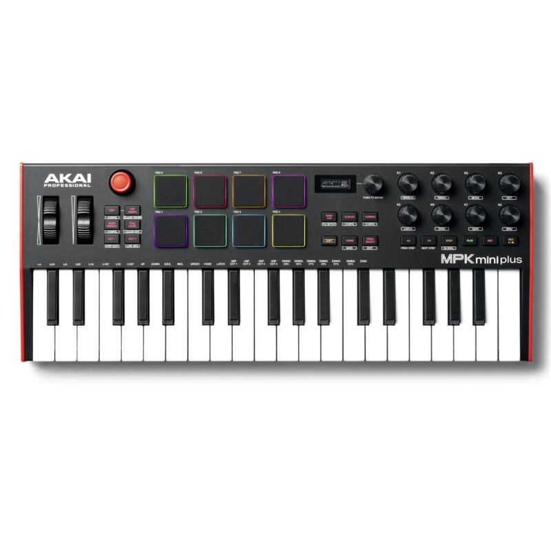 Akai MPKMINIPLUS 37-Key Midi Controller, RGB Pads