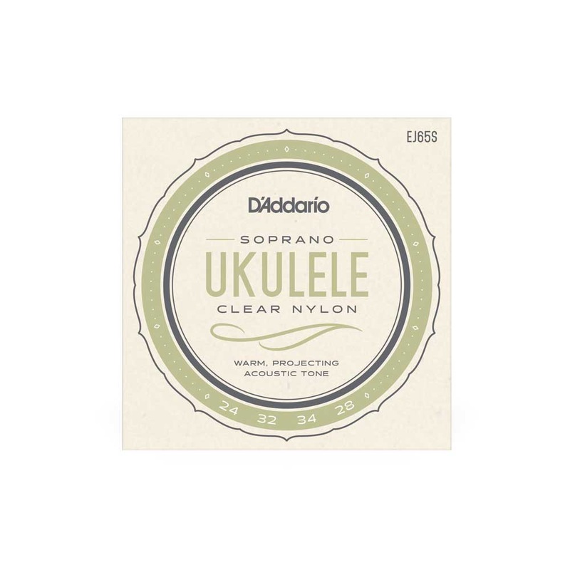 D’Addario – EJ65S – Soprano Ukulele String Set – Clear Nylon 24-34