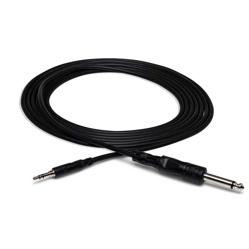 Hosa – CMP-105 – 5 ft Mono Interconnect Cable – 1/4 in TS Male to 3.5mm TRS Male