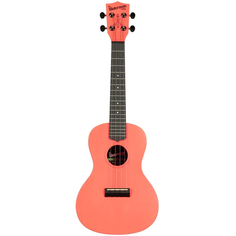 KALA KA-R-WMS-PK-C Concert Recycled Waterman Ukulele, Pink Dusk