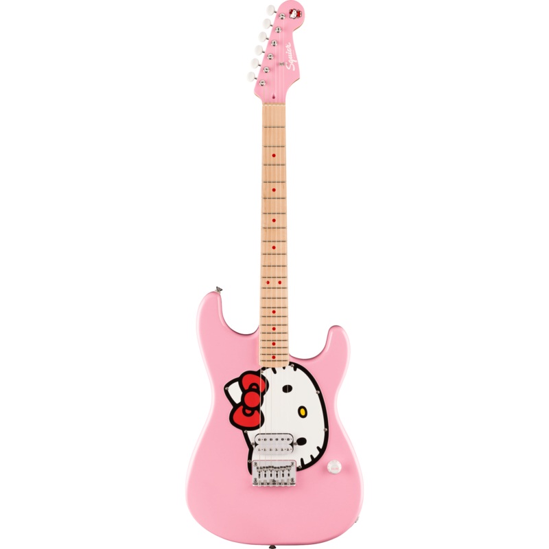 Squier 037-9102-970 LTD Hello Kitty Strat, Maple FB, Pink