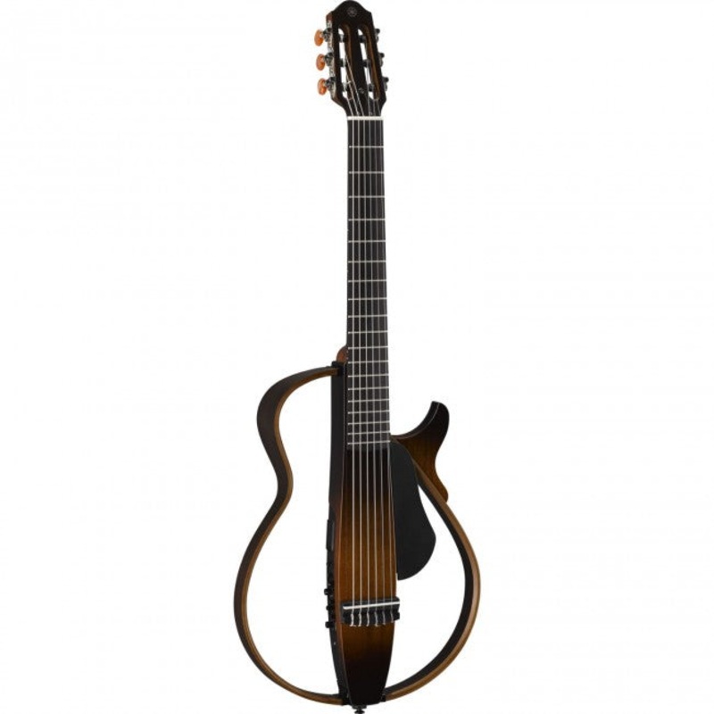 Yamaha SLG200N-TBS Slimline Nylon String Silent Guitar – Tobacco Brown Sunburst, with Gigbag