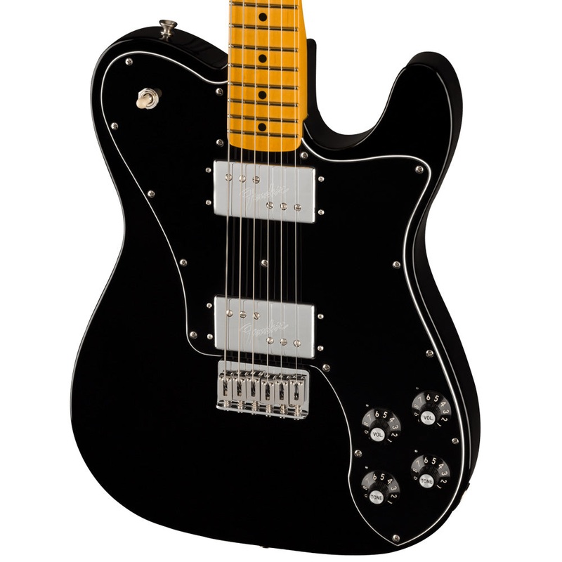 Fender American Vintage II 1975 Telecaster Deluxe Electric Guitar – Maple Fingerboard – Black