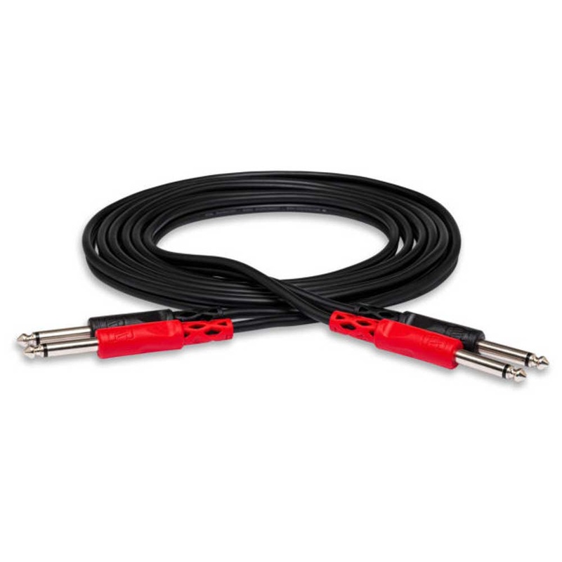 Hosa – CPP-201 – 1m Stereo Interconnect Cable – Dual 1/4 in TS Male to Same