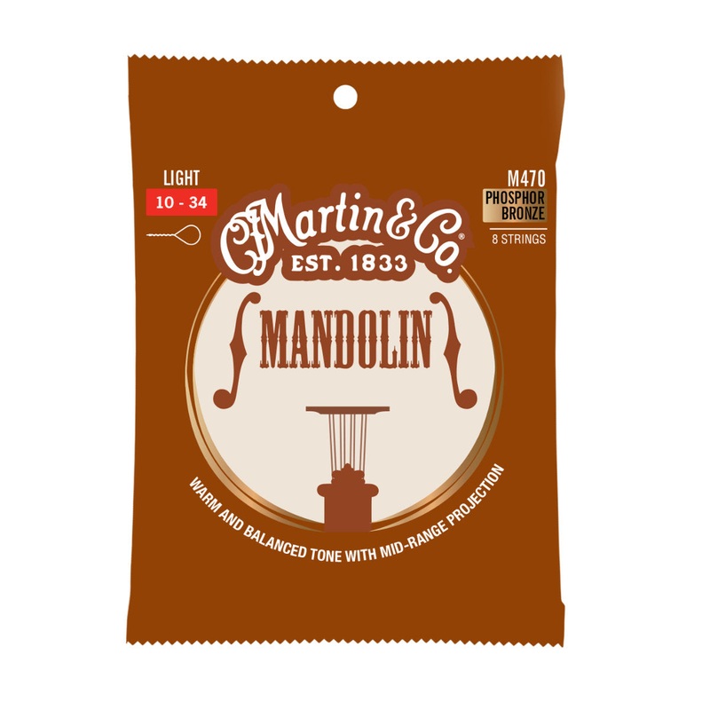 Martin M470 Mandolin Strings – Phosphor Bronze – 8-Strings – Light