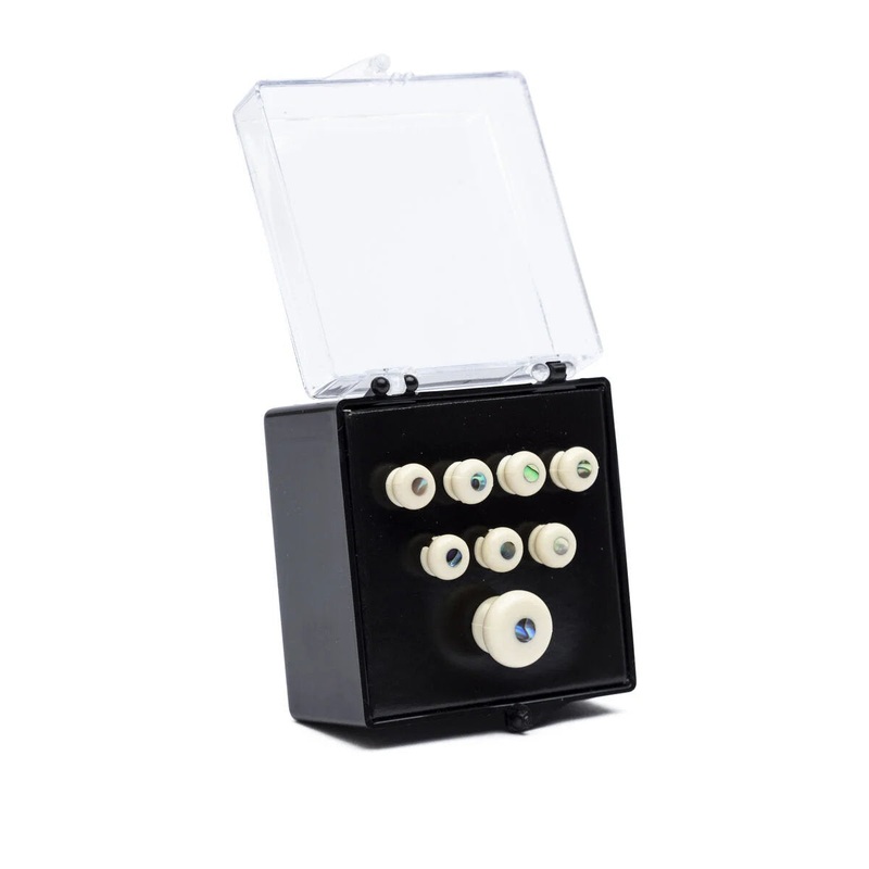 Martin Pearl Inlaid Bridge & Endpins – White