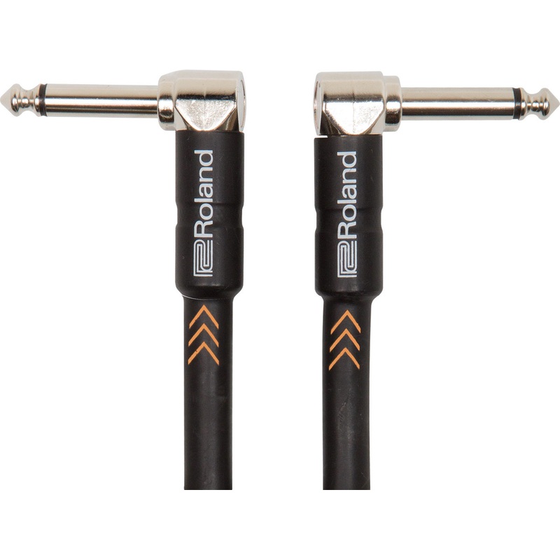 Roland RIC-BPC Black Series Angle to Angle Instrument Cable – 6 in.