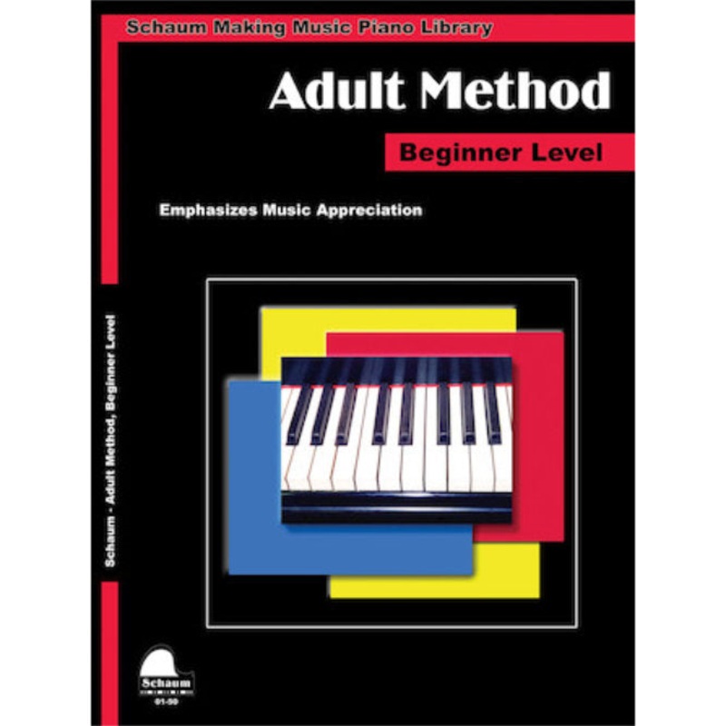 Schaum Publications Piano for Adults Beginner Level Method – Educational Piano Softcover