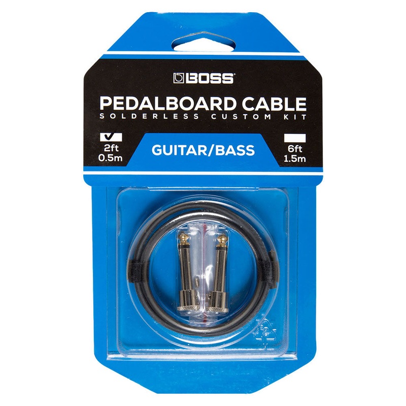 BOSS BCK-2 Pedalboard Cable Kit – 2 Connectors – 2 ft.