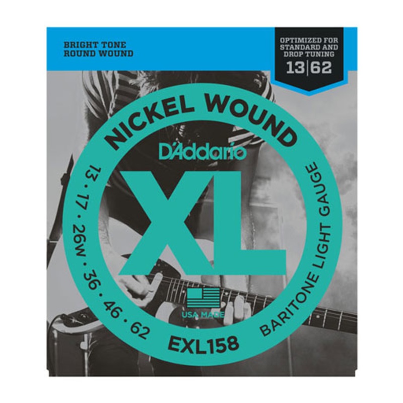 DAddario EXL158 Nickel Wound Electric Strings – Baritone Light 13-62