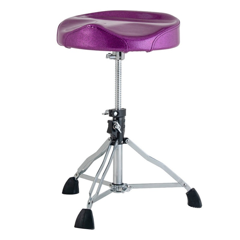 Dixon PSN-13PS Double-Braced Motorcycle Drum Throne – Purple Sparkle