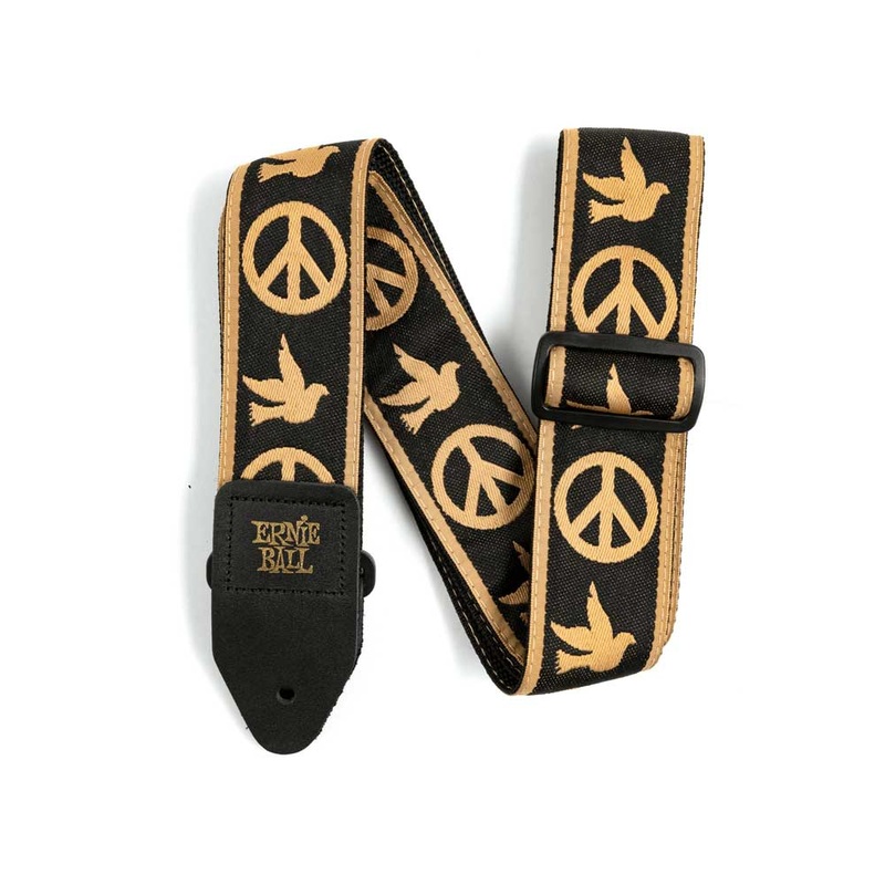 Ernie Ball P04613 Jacquard Design Polypro 2 in. Guitar Strap – Peace Love Dove