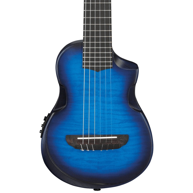 Ibanez AU Series Acoustic-Electric Ukulele – Transparent Blue Sunburst Open Pore