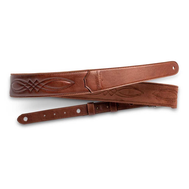 Taylor 4201-20 Vegan Leather 2 in. Guitar Strap – Med Brown