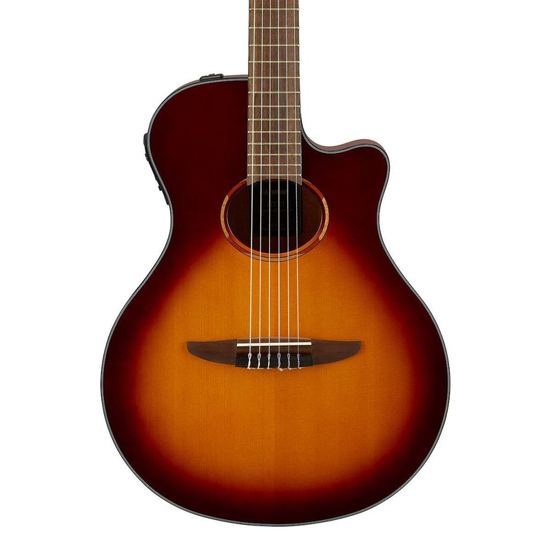 Yamaha NTX1 BS Cutaway Acoustic-Electric Classical Guitar – Brown Sunburst
