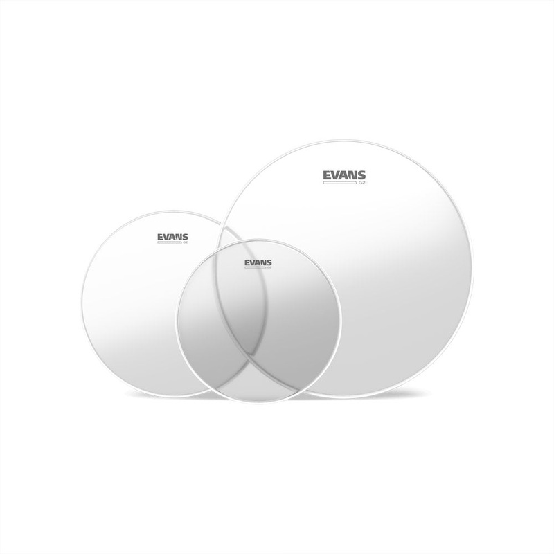 EVANS G2 Clear Tom Drumhead Clear Fusion Pack – 10in / 12in / 14in