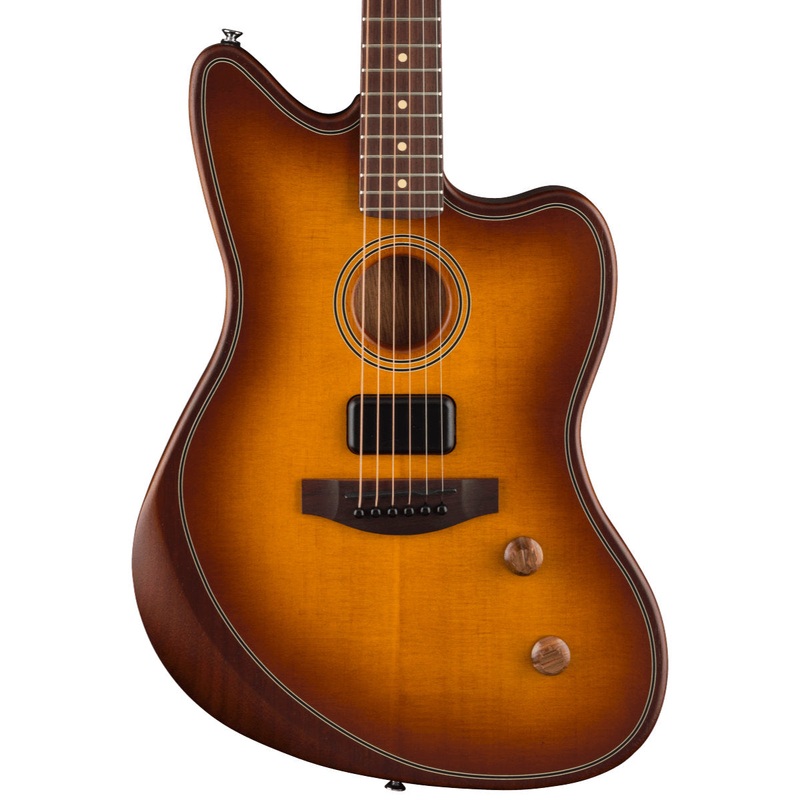 Fender Acoustasonic Standard Jazzmaster Acoustic-Electric Guitar – Honey Burst