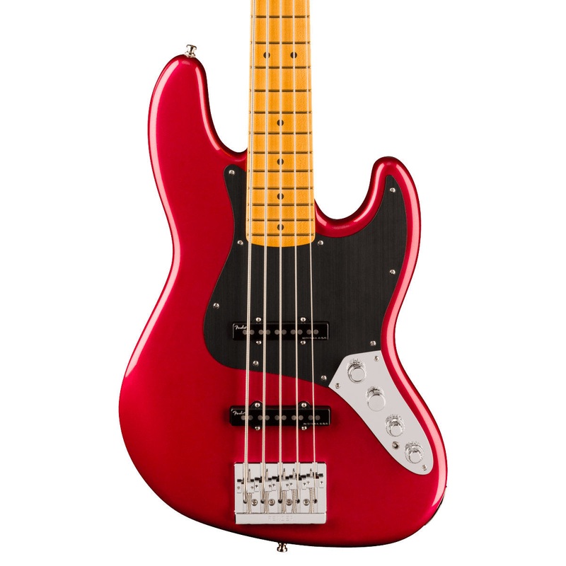 Fender American Ultra II Jazz Bass V – Maple Fingerboard – Sinister Red
