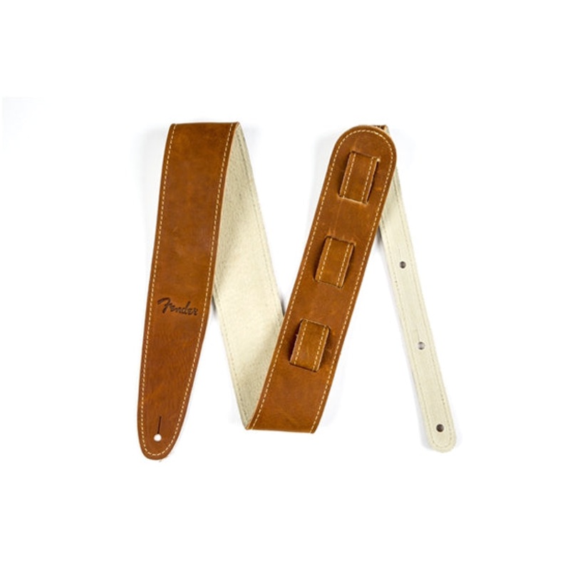 Fender Ball Glove Leather 2.5 in. Guitar Strap – Brown