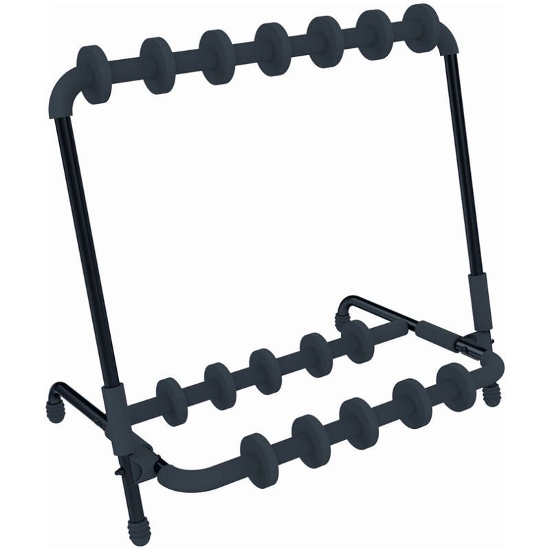 Quik Lok GS-350 Universal Guitar Stand w/ Adjustable Slots – Black