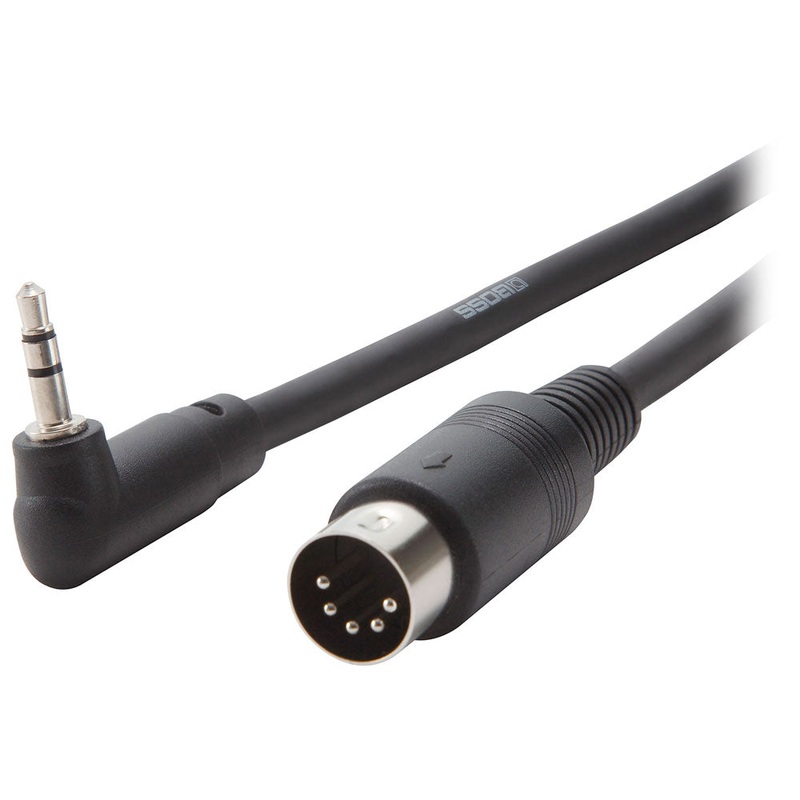 BOSS BMIDI-5-35 MIDI Breakout Cable – 3.5mm Male to 5-pin DIN, 5 ft