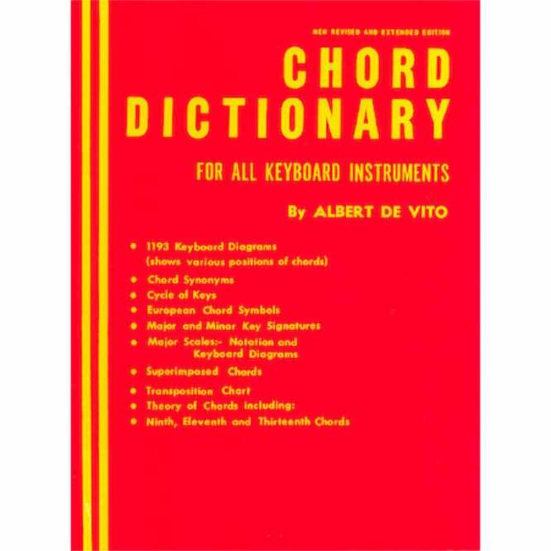 Hal Leonard Chord Dictionary for Keyboard Instruments Reference Book