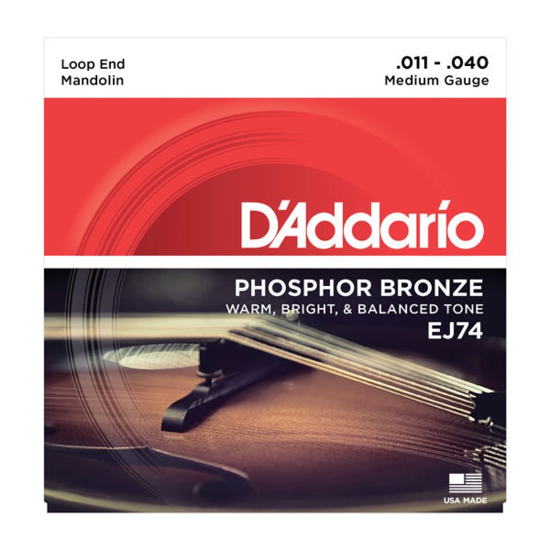 D’Addario EJ74 Phosphor Bronze Medium Mandolin Strings 11-40