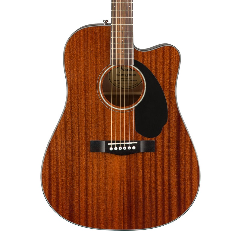 Fender CD-60SCE Solid Top Dreadnought Acoustic-Electric Guitar – All-Mahogany