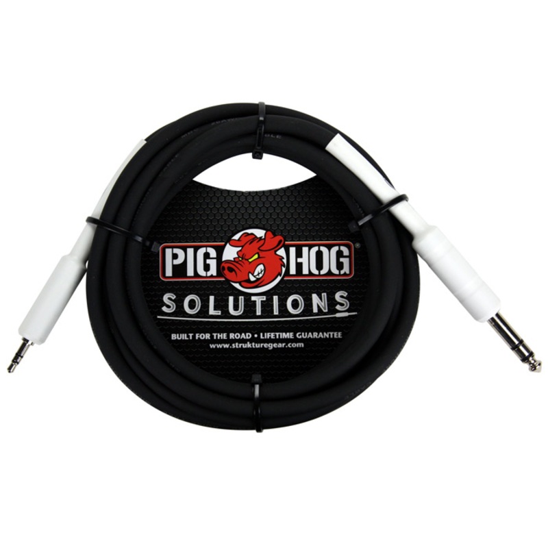 Pig Hog PX48J10 Solutions 1/4 TRS to 1/8 mini Cable – 10 ft.