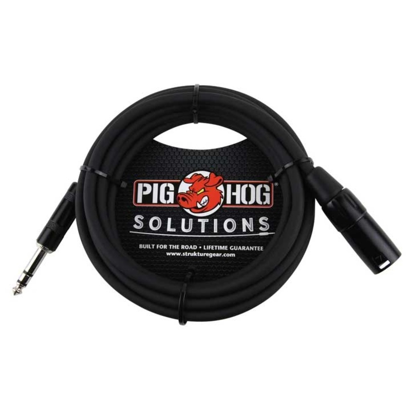 Pig Hog Solutions Balanced Cable, 1/4 in. to XLR – 5 ft.